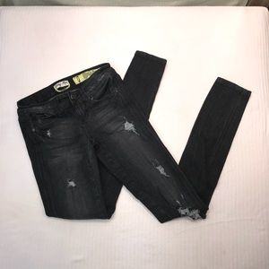 EUC Indigo Rein Skinny Black/Grey Distressed